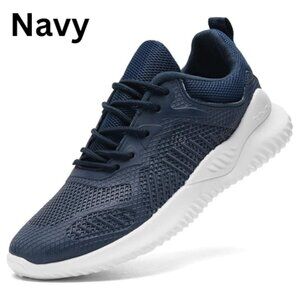 Unisex Athletic Walking Workout Trainer Sneaker Breathable Sport Shoes NAVY